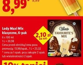 lody Maxi Mix klasyczne
