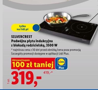 podwójna płyta indukcyjna z blokadą rodzicielską