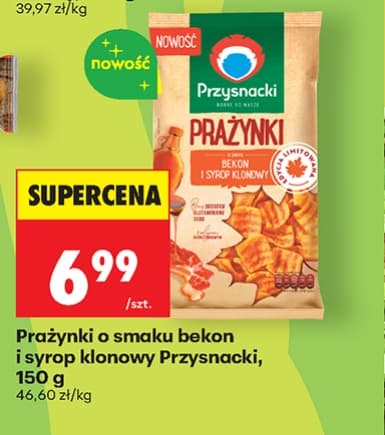 prążynki o smaku bekon i syrop klonowy