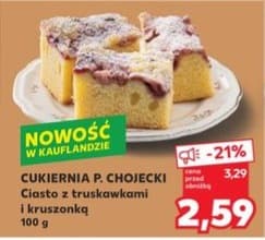 ciasto z truskawkami i kruszonką