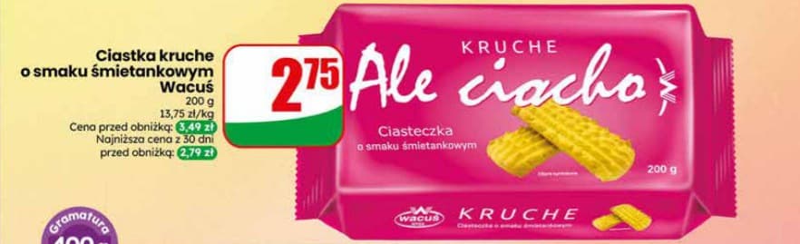 ciastka kruche o smaku śmietankowym