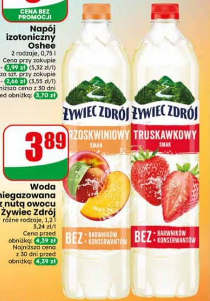 woda niegazowana z nutą owocu