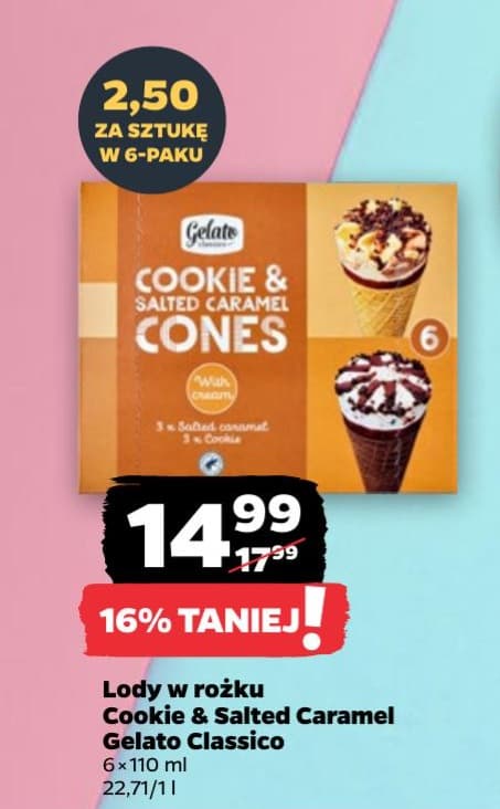 lody w rożku cookie & salted caramel