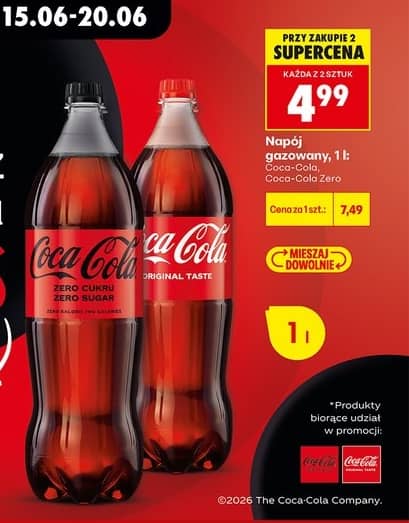 Coca-Cola napój gazowany cola 1l