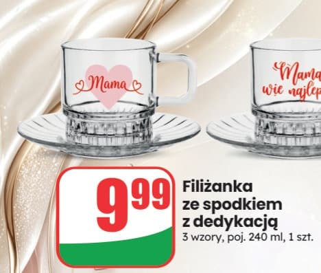 filiżanka ze spodkiem z dedykacją