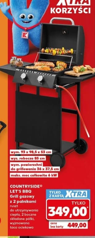 grill gazowy z 2 palnikami
