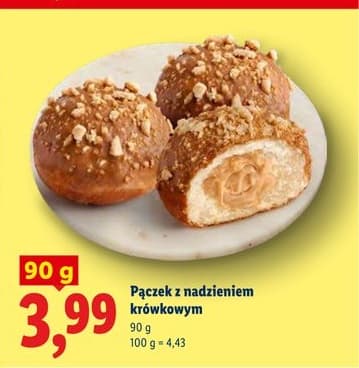 pączek z nadzieniem krówkowym