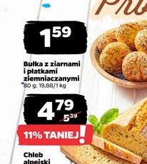 bułka z ziarnami i płatkami ziemniaczanymi