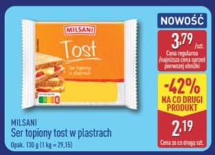 ser topiony tost w plastrach