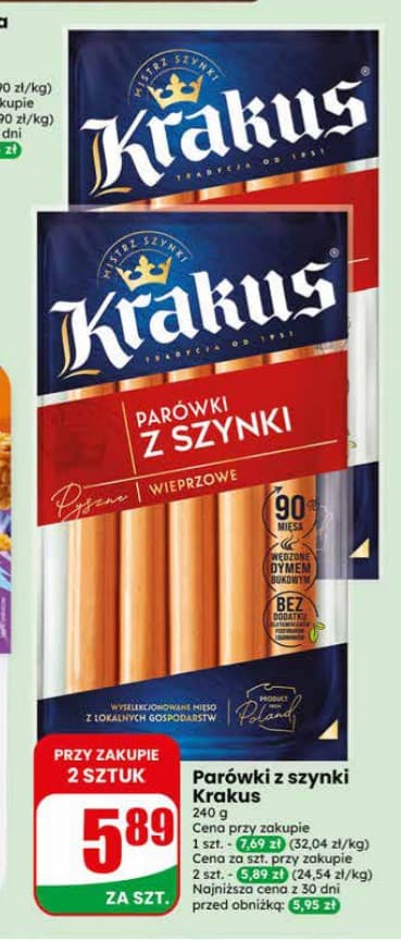 parówki z szynki