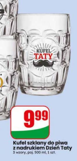 kufel szklany do piwa z nadrukiem