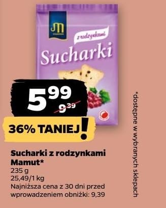 sucharki z rodzynkami