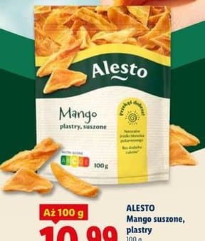mango suszone, plastry