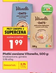 Vitanella płatki owsiane błyskawiczne górskie 500g