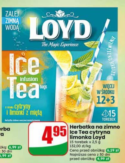 herbatka na zimno ice tea cytryna limonka