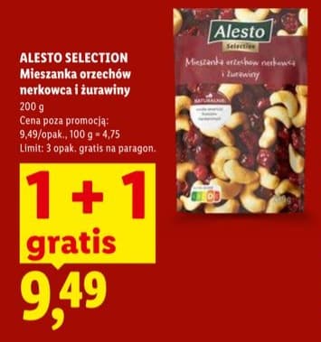 mieszanka orzechów nerkowca i żurawiny