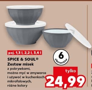 zestaw misek z pokrywkami