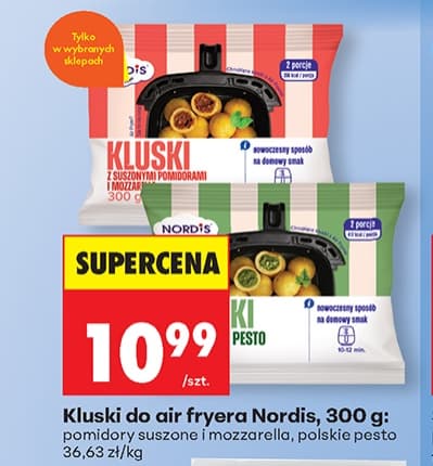 kluski do air fryera pomidory suszone i mozzarella