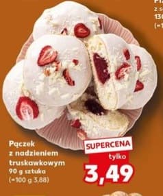 pączek z nadzieniem truskawkowym