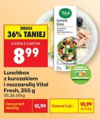 lunchbox z kurczakiem i mozzarellą