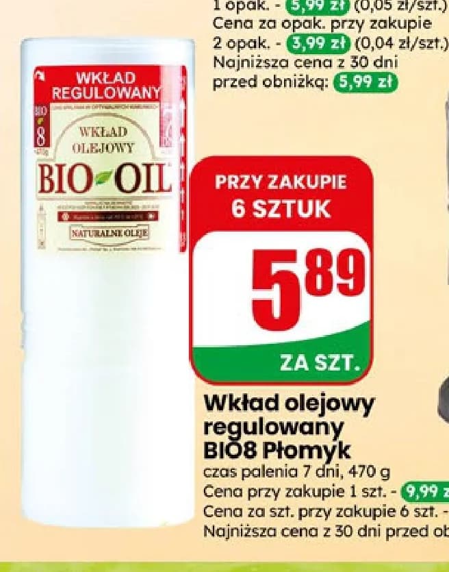 wkład olejowy regulowany