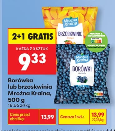 borówka lub brzoskwinia mrożona