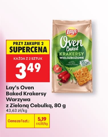 krakersy warzywa z zieloną cebulką