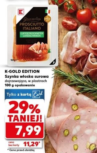 szynka włoska surowa dojrzewająca w plastrach