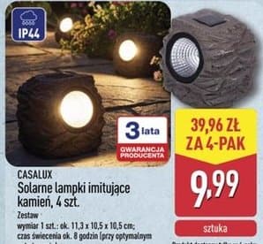 solarne lampki imitujące kamień