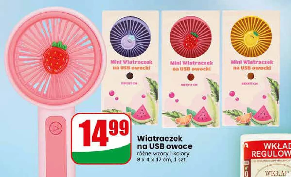 wiatraczek na USB owoce