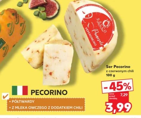 ser pecorino z czerwonym chili