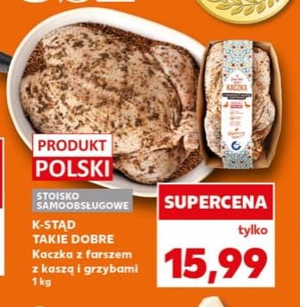 kaczka z farszem z kaszą i grzybami