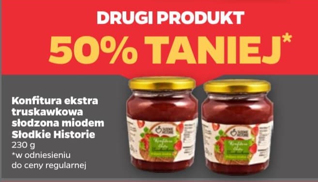 konfitura ekstra truskawkowa słodzona miodem