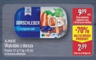 wątróbki z dorsza w tłuszczu własnym