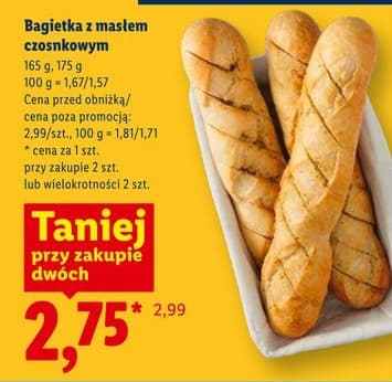 bagietka z masłem czosnkowym