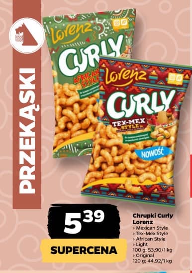 Lorenz chrupki Curly 100g; 120g