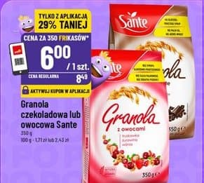 granola czekoladowa lub owocowa