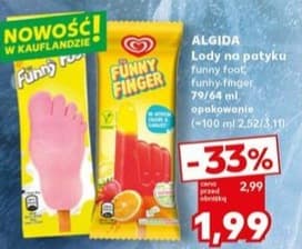 lody na patyku funny foot lub funny finger