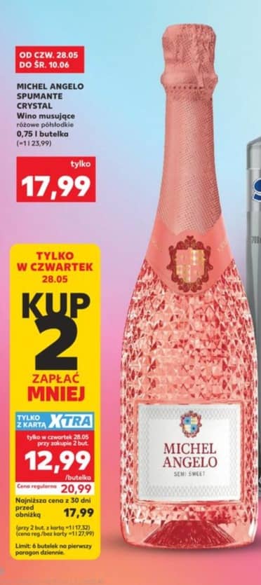 Michel Angelo wino musujące różowe półsłodkie 0.75l
