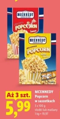 popcorn w saszetkach