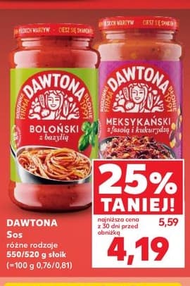 sos boloński z bazylią lub meksykański z fasolą i kukurydzą