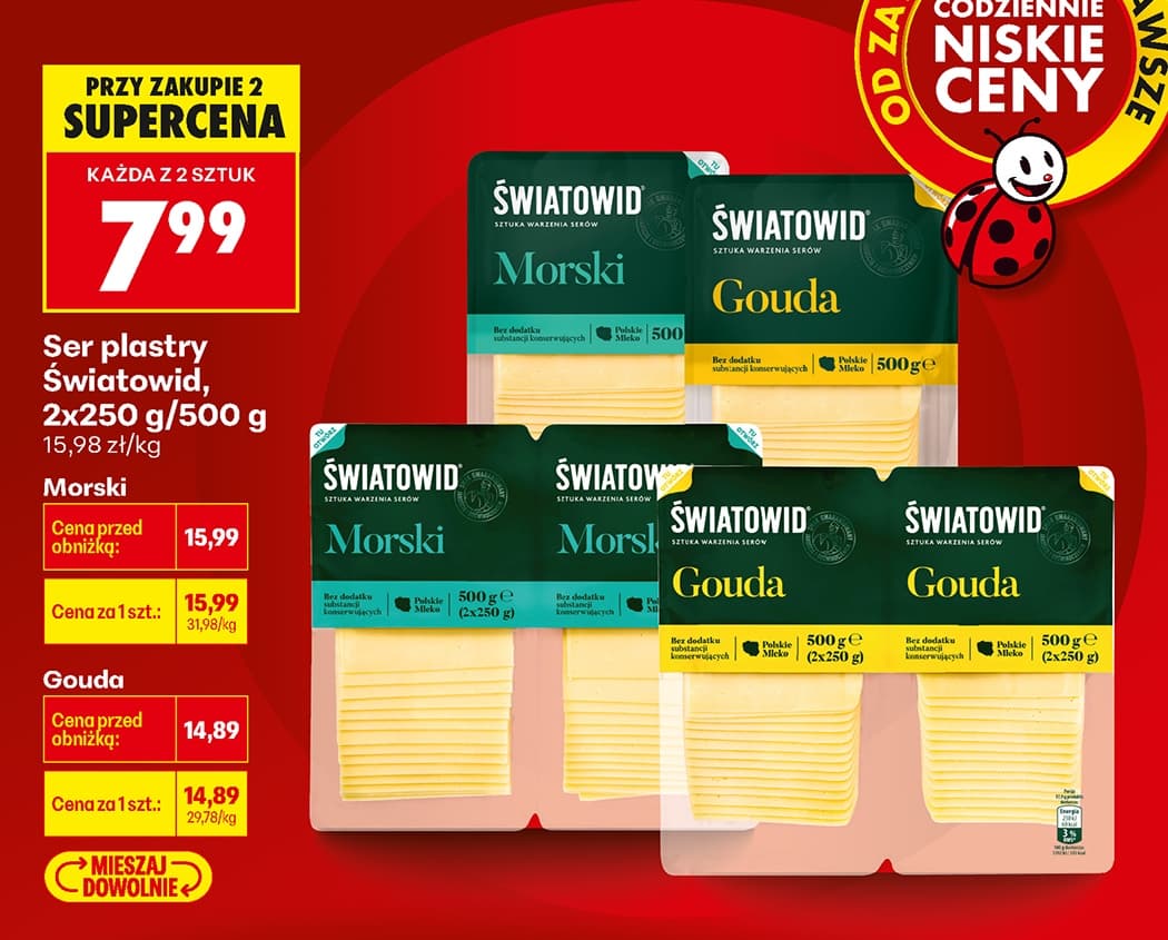 ser żółty plastry morski lub gouda