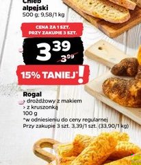 rogal drożdżowy z makiem z kruszonką