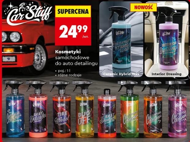 kosmetyki samochodowe do auto detailingu różne rodzaje