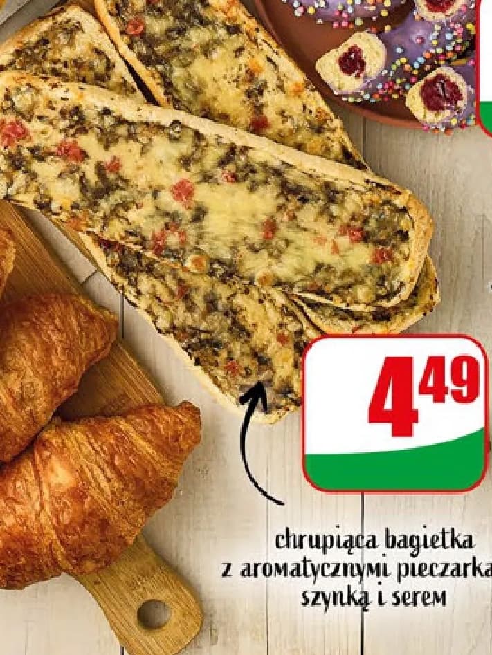 zapiekanka z pieczarkami i szynką
