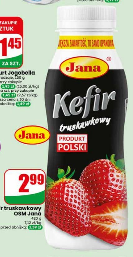 kefir truskawkowy