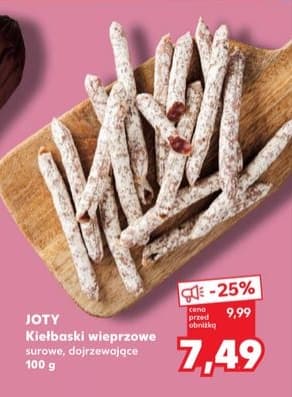 kiełbaski wieprzowe surowe dojrzewające
