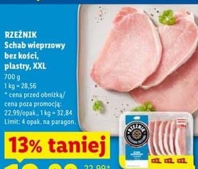schab wieprzowy bez kości, plastry