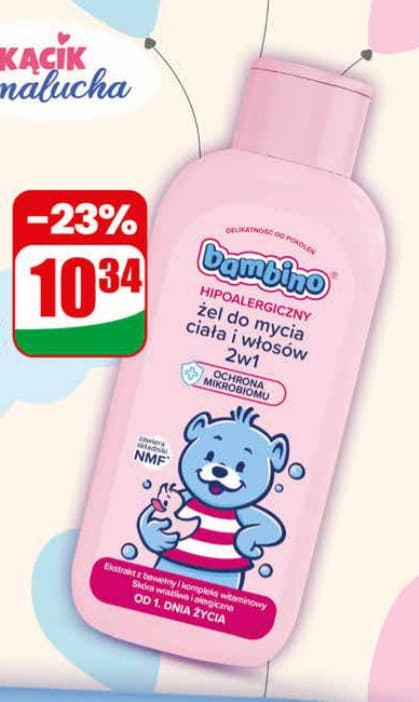 żel do mycia ciała i włosów hipoalergiczny 2w1
