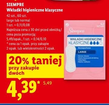 wkładki higieniczne klasyczne